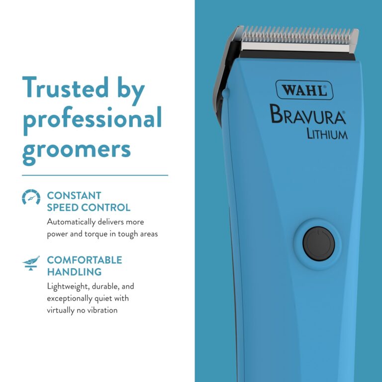 WAHL Professional Animal Bravura Lithium Ion Clipper - Pet, Dog, Cat, and Horse Corded / Cordless Clipper Kit, Turquoise (41870-0438) - Image 5