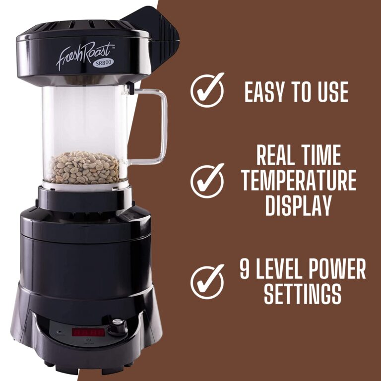 Fresh Roast SR800 Automatic Coffee Bean Roaster - Roast Coffee At Home - Variable Heat Settings - Convection Fan Control - Digital Status Display - Speed Roasting System - The Freshest Roast On Earth - Image 8