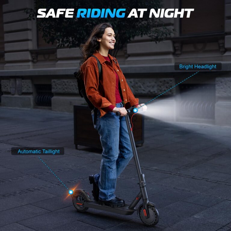 Caroma Electric Scooter Adults, Powerful 350W Motor, Max 18 Miles Long Range, Top Speed 20 MPH, 8.5" Solid Tires, Folding E Scooter with Dual Braking System & APP (Black Shards L1) - Image 7