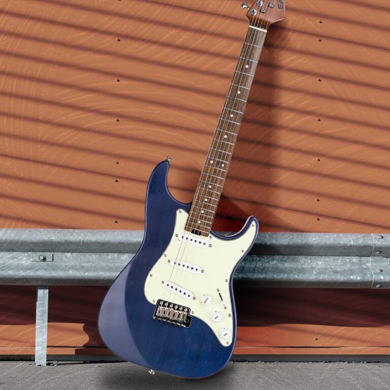 EART Electric Guitar SSS Single Coil Pickups,Solid-Body,Stainless Steel Frets Right Handed-Rosewood Fingerboard,blue - Image 2