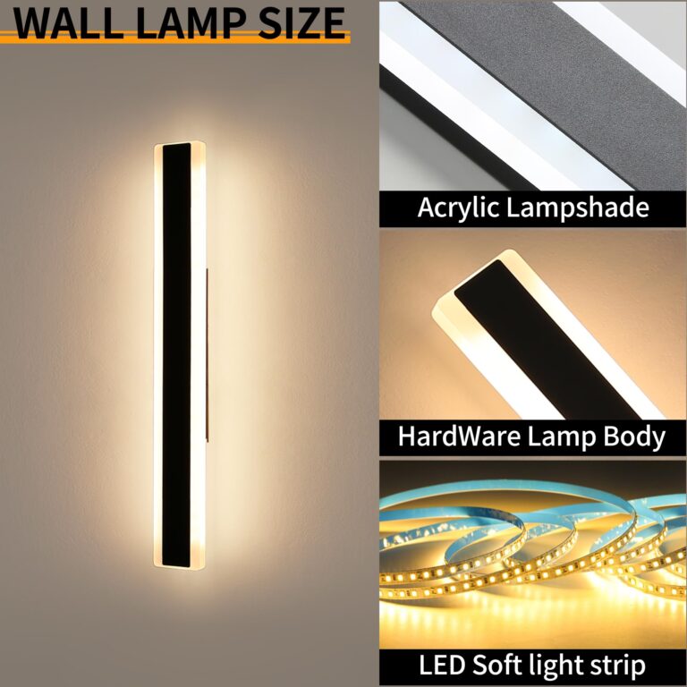 Mikeru 2pack 47.2inch Outdoor Wall Light Fixtures, 3000K Modern Outdoor Lights Exterior for House Ip65 Waterproof Rust Long LED Wall Light Fixtures Hardwire Wall Mount Exterior Lighting for Garage - Image 7