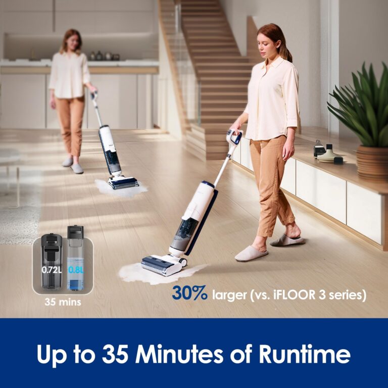 Tineco iFLOOR 5 Breeze Complete Wet Dry Vacuum Cordless Floor Washer, One-Step Cleaning for Hard Floors, Edge Clean, Auto Self-Cleaning, Lightweight & Cordless Design - Image 4