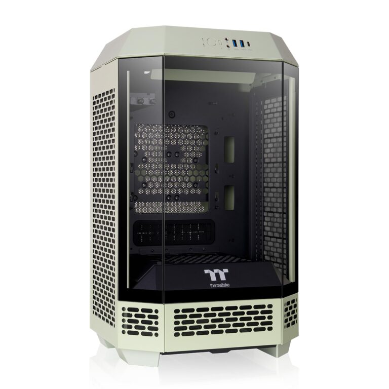 Thermaltake Tower 250 Matcha Green Mini-ITX Mini Tower; 2x120mm CT Fans Included; 360mm Radiator Support; 360mm GPU Clearance; Dual Chamber; CA-1Z9-00SEWN-00