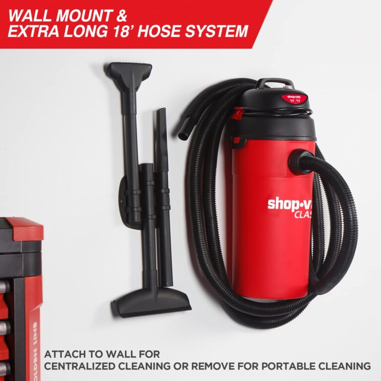 Shop-Vac 5 Gallon 5.5 Peak HP Wet/Dry Vacuum, Wall Mountable Compact Shop Vacuum with 6-23' Extra Long Hose & Attachments, Ideal for Jobsite, Garage, Car & Workshop. 9522236 - Image 8