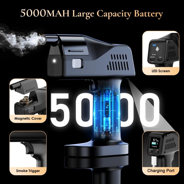 RAYBYLAND Electric Smoker Gun for Cooking, 5000mAh Rechargeable Battery, One Button Operation, Suitable for Indoor and Outdoor Barbecue and Bar Cocktails, Whiskey - Image 5