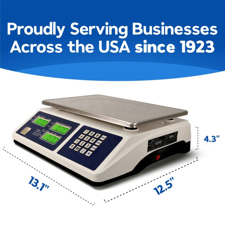 Penn Scale CM-101 NTEP Certified Scale for Digital Price Computing - 30lb Commercial Scale with 0.01lb Readability - Rechargeable Battery, Dual LCD Display & Removable Platter (COC #04-101A1) - Image 3