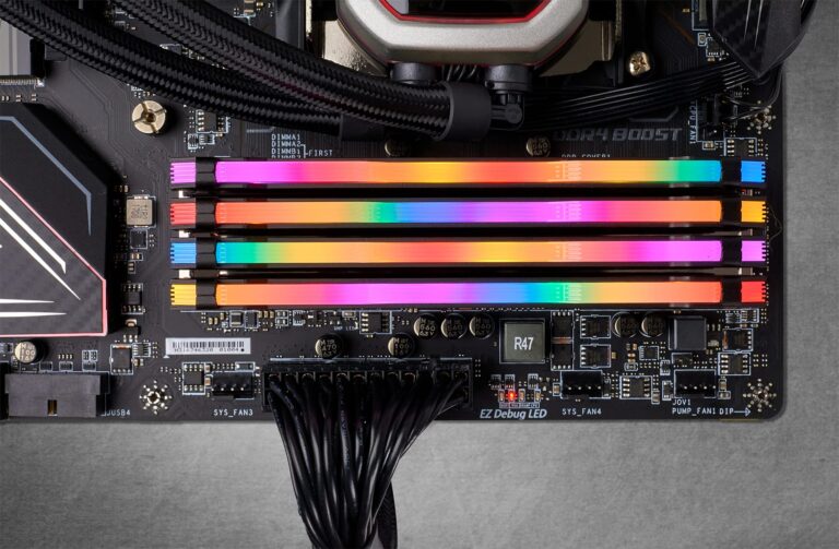 Corsair Vengeance RGB Pro 64GB (4x16GB) DDR4 3200 (PC4-25600) C16 Desktop Memory – Black - Image 3