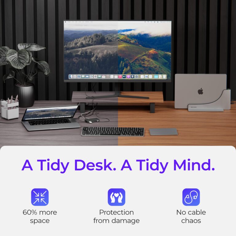 Ascrono Dock for 13" Apple MacBook Air - Docking Station - Connect Dual Displays with Two Thunderbolt 4 USB-C Ports - Mac Docking Station Hub - Supports MacBook Air 13" (M2 2022, M3 2024, & M4 2025) - Image 6