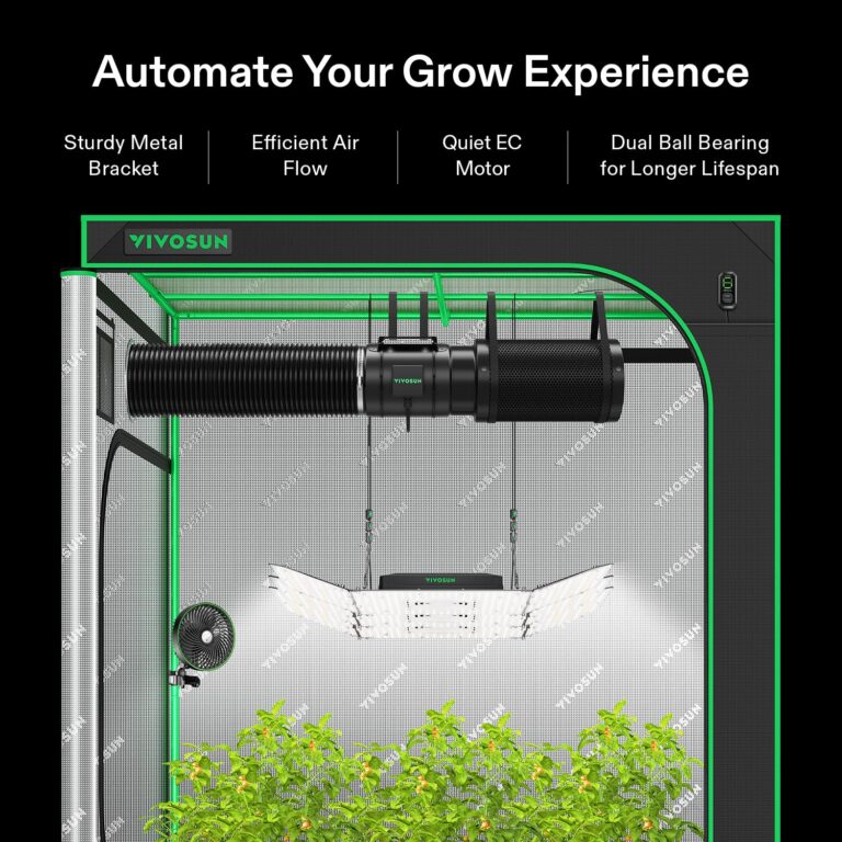 VIVOSUN Smart Air Filtration G8 Kit 8", AeroZesh G8 Inline Duct Fan with E12 Speed Controller, Carbon Filter & 25' Ducting, Cooling & Ventilation System for Grow Tents, Indoor Gardening, Hydroponics - Image 9