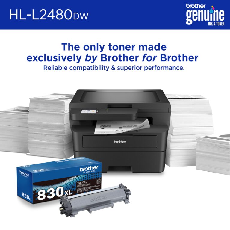 Brother HL-L2480DW Wireless Compact Monochrome Multi-Function Laser Printer with Copy and Scan, Duplex, Mobile, Black & White | Includes Refresh Subscription Trial(1), Amazon Dash Replenishment Ready - Image 6