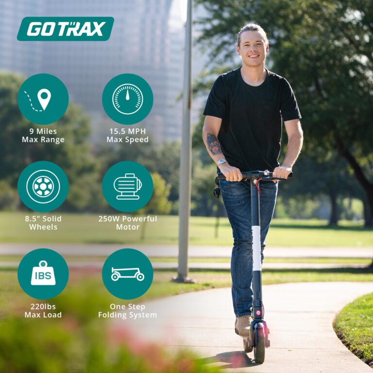 Gotrax GXL V2 Electric Scooter, 8.5" Solid Tire, Max 9 Mile and 15.5Mph Speed Power by 250W Motor, Lightweight 25.95lb, Cruise Control Aluminum Alloy Frame Foldable Commuting Escooter for Adults 13+ - Image 9