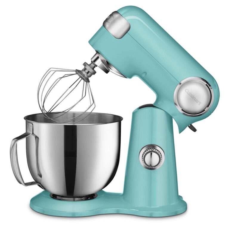 Cuisinart Stand Mixer, 12 Speed, 5.5 Quart Stainless Steel Bowl, Chef’s Whisk, Mixing Paddle, Dough Hook, Splash Guard w/ Pour Spout, Periwinkle Blue, SM-50BL - Image 7