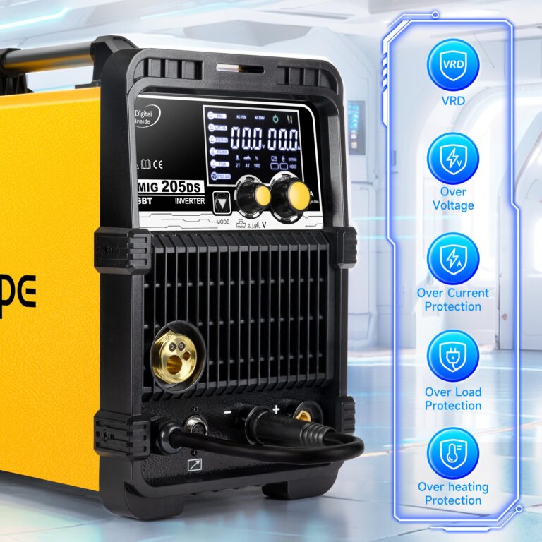 Sefaspe 205A MIG Welder, 110/220V Dual Voltage Aluminum Welding Machine, 6 in 1 Gas MIG/Gasless Flux Core/Stick/Lift TIG/Spool Gun/MIG MIX. Multiprocess Welders - Image 5