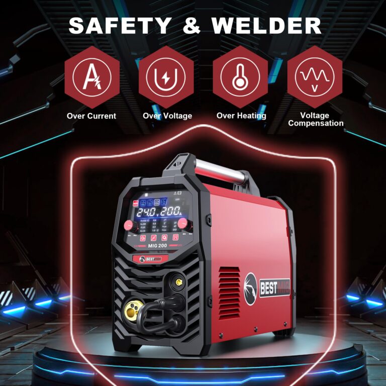 BESTMIG 200A MIG Welder - 6-in-1 IGBT Inverter Welding Machine, Gas/Gasless Flux Core, Stick, Lift TIG, Spot & Spool Gun - Portable 110V/220V Equipment - Image 3