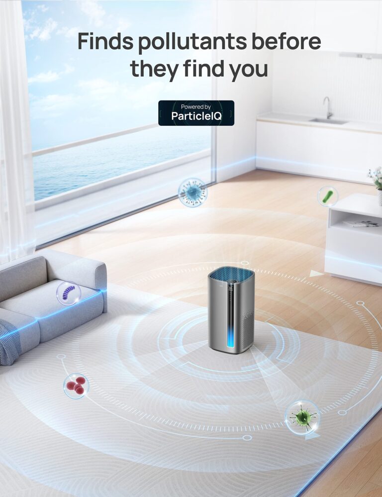 Dreo Air Purifiers for Home Large Room Bedroom, H13 True HEPA Filter Removes 99.985% of Pets Hair Particles Dust Smoke Pollen, PM2.5 Monitor, Auto Mode, Smart WiFi Voice Control, Works with Alexa - Image 5
