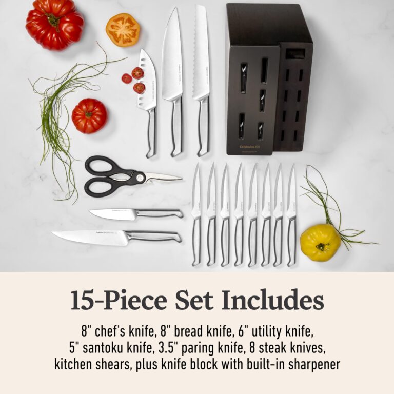 Premier by Calphalon® 15-Piece Knife Set with SharpIN™ EdgeTech, Stainless Steel Handles - Image 2