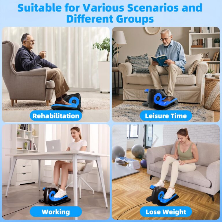 ANCHEER Under Desk Elliptical, Ellipse Leg Exerciser for Seniors Fully Assembled , Electric Seated Pedal Exerciser with Remote Control & 12 Adjustable Speed/Resistance - Image 4