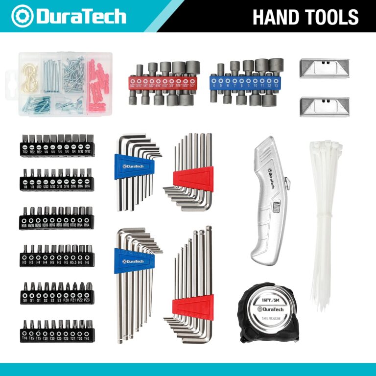 DURATECH 269-Piece Socket Wrench and Home Repair Hand Tool Kit- Daily Use Mechanics Hand Tool Kit with Wide Open Mouth Tool Bag - Image 7