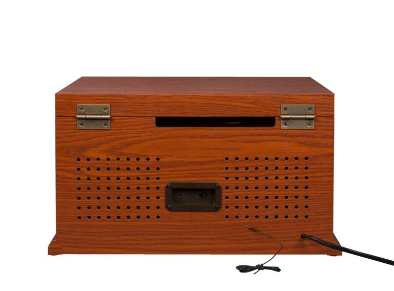 Crosley CR42D-PA Lancaster 3-Speed Turntable with Radio, CD/Cassette Player, Aux-in and Bluetooth, Paprika - Image 3