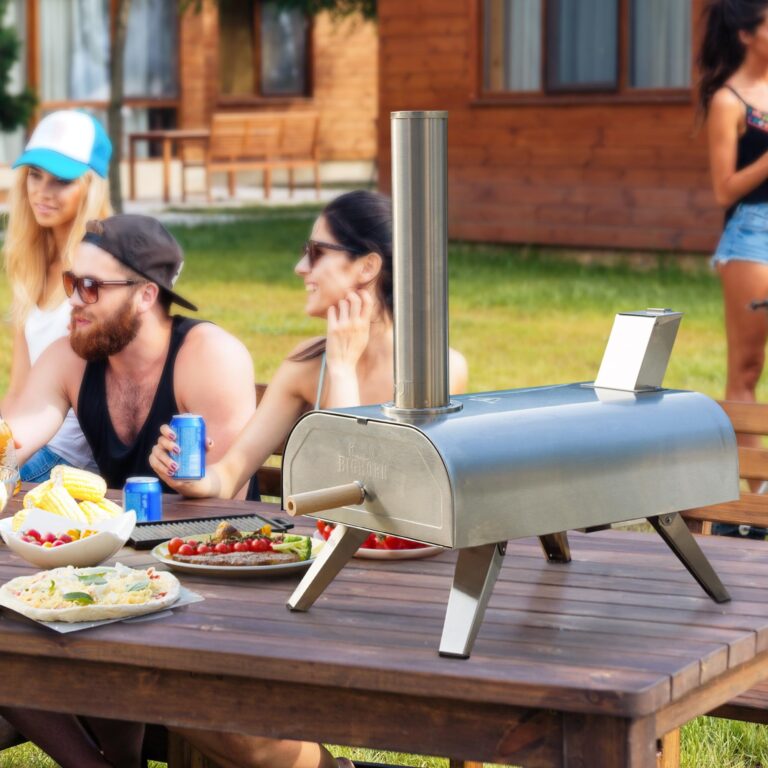 BIG HORN OUTDOORS 12" Multi-Fuel Pizza Oven, Portable Outdoor Pizza Oven, Wood Fired & Propane Gas, Pellet Pizza Maker with Pizza Stone - Image 3