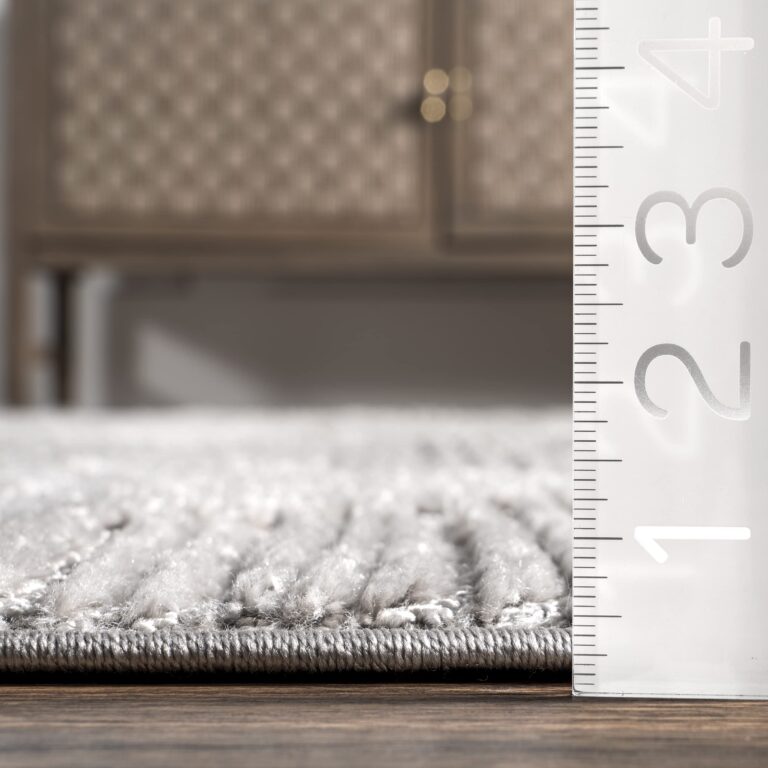 nuLOOM Kerry Geometric 8x10 Area Rug for Living Room Bedroom Dining Room Kitchen, Light Grey - Image 6