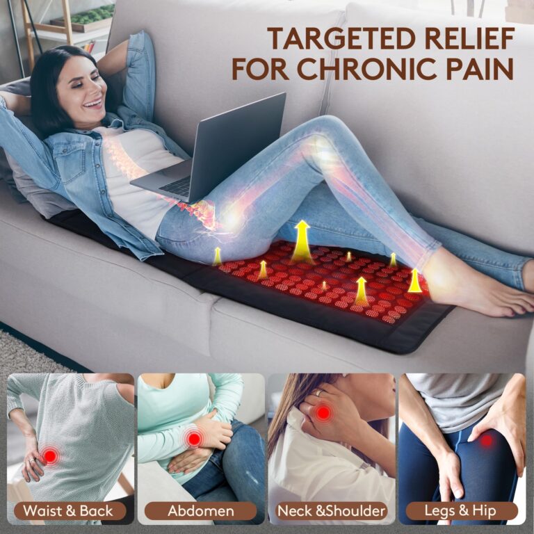 UTK Far Infrared Heating Pad for Back, Full Back Infrared Heating Pad, Weight Heating pad with132 Jade & 54 Tourmaline Stones,160 Watt Fast Heat Up, Larger Size:21x38 Inches - Image 5