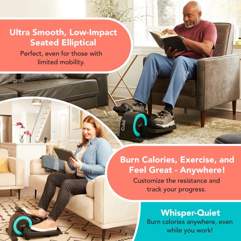 Cubii JR1, Under Desk Elliptical, Bike Pedal Exerciser, Seated Elliptical, Work from Home Fitness, Mini Elliptical Machines for Home Use, Exerciser for Seniors, Desk Exercise, Aqua… - Image 6