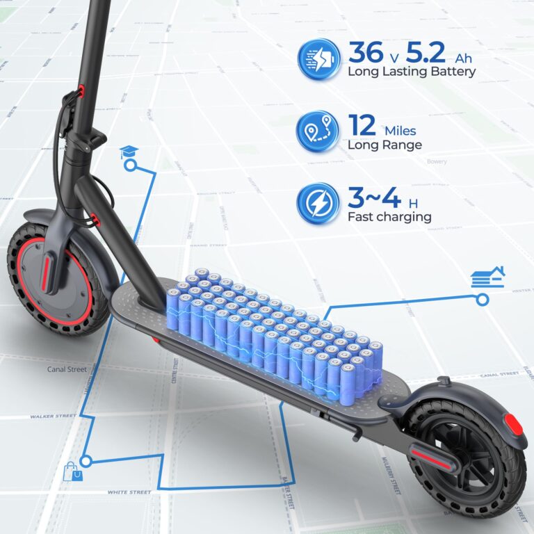 Electric Scooter, 8.5" /10“Tire, 16/19/22Mph Top Speed, 12/22/28 Miles Long Range, Folding Escooter for Adults and Teens with Dual Braking,Dual Suspension, App - Image 9