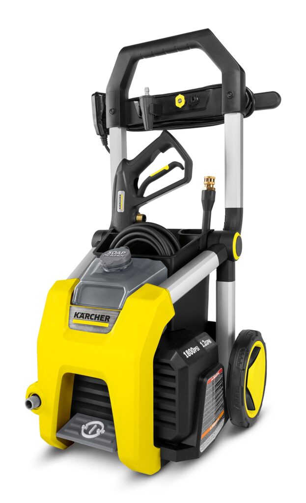 Karcher K1800 1800 PSI 1.3 GPM Electric Power Pressure Washer with Turbo, 15°, & Soap Nozzles