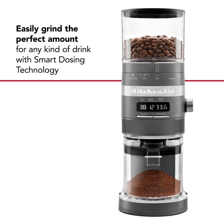 KitchenAid Burr Coffee Grinder - KCG8433 - Matte Charcoal Grey, 10 Oz - Image 7