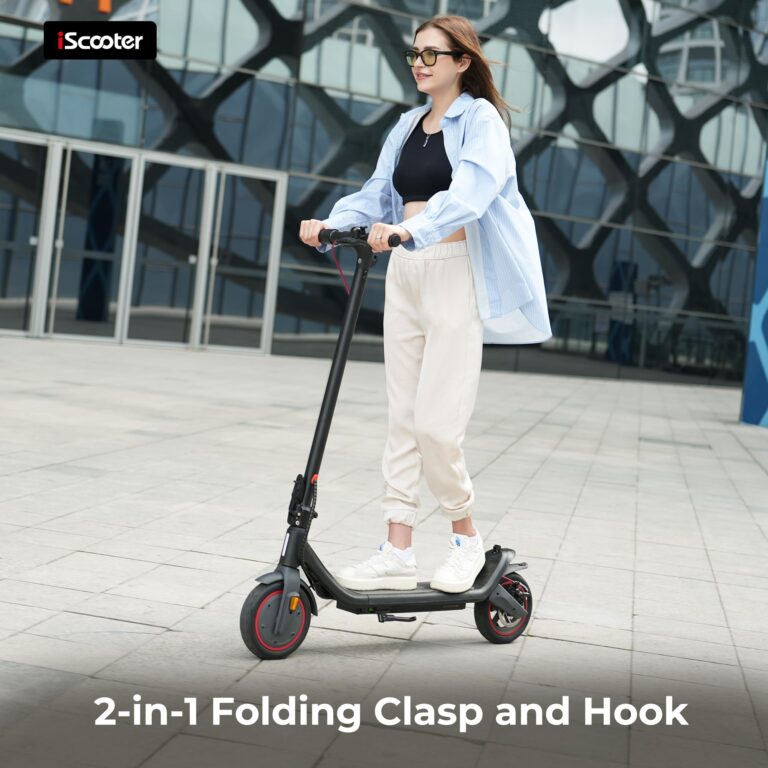 iScooter Electric Scooter, 18 Miles Long Range, 15.6 Mph Top Speed, Commuting Electric Scooter with Cuise Control, Double Braking Systems E Scooter for Adults and Teens - i8L - Image 2