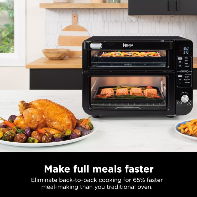 Ninja, Toaster Oven, Double Oven with FlexDoor, FlavorSeal & Smart Finish, Rapid Top Oven, Air Fry, Bake, Roast, Toast, Fry, Pizza, Convection Oven, 13-in-1, Black, DCT402BK - Image 3