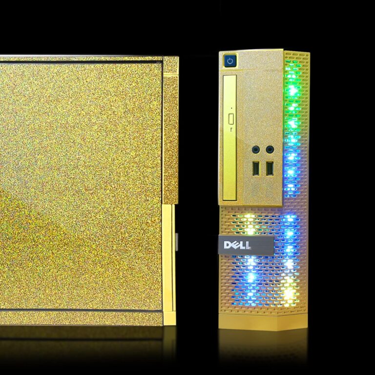 PC Gold Treasure Box RGB Dell Desktop Quad Core I5 up to 3.6G, 16G, 512G SSD, WiFi, Bluetooth 4.0, RGB Gaming Keyboard & Mouse, DVD, New 22" 1080 FHD LED, RGB Sound Bar, Webcam, Win 10 Pro (Renewed) - Image 7