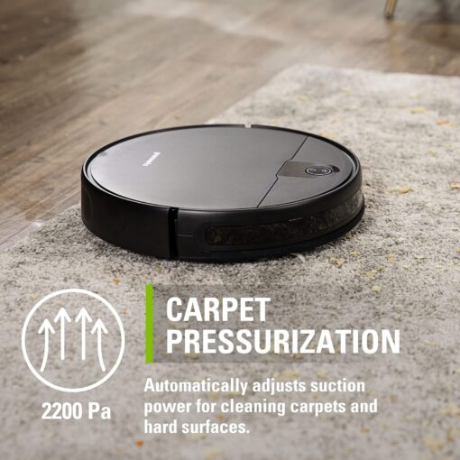 Greenworks Robotic Vacuum GRV-1010 Self-Charging, Wi-Fi Connectivity, 2200Pa Extreme Suction Power, Perfect for Pet Hair, Hard Floors, Carpets, Works with Alexa - Image 9
