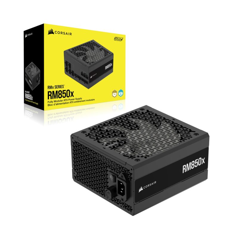 CORSAIR RM850x Fully Modular Low-Noise ATX Power Supply – ATX 3.1 Compliant – PCIe 5.1 Support – Cybenetics Gold Efficiency – Native 12V-2x6 Connector – Black - Image 2