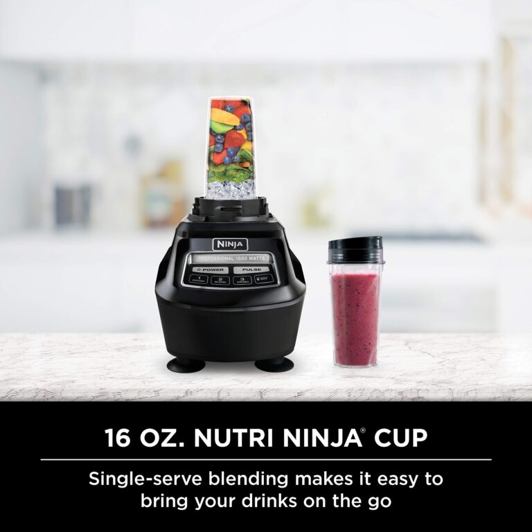Ninja Blender, Mega Kitchen System, 1500W, 4 Functions for Smoothies, Processing, Dough, Drinks & More, with 72 Blender Pitcher, 64 Processor Bowl, 2 Nutri Cups + Lids, Black, BL770 - Image 6