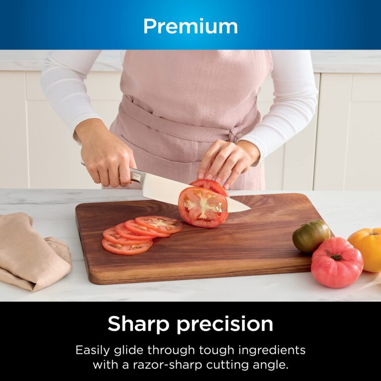 Ninja K62014 Foodi NeverDull Premium 14-Piece German Stainless Steel Knife System with Built-in Sharpener, Stainless Steel/Black - Image 9