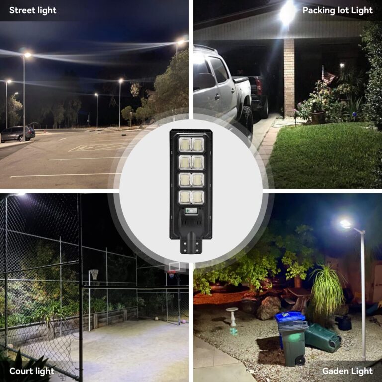2PACK Solar Street Lights Outdoor Lamp 20000 lumens with Remote Control,Dusk to Dawn Motion Sensor,IP65 Waterproof Solar Powered Outdoor Lamp for Parking Lots,Yard,Barn Basketball Court - Image 2