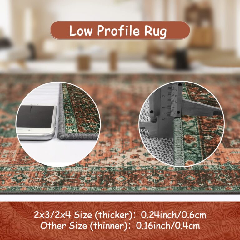 Moynesa 9x12 Ultra-Thin Vintage Medallion Area Rug for Living Room, Bedroom, Dining Room, Office, Entryway, Dorm - Image 6