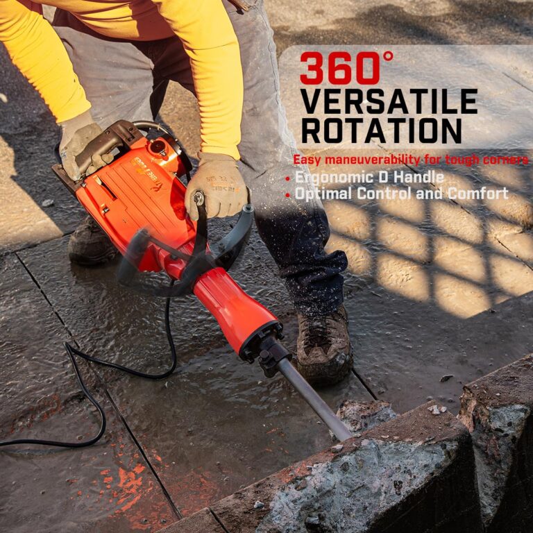 XtremepowerUS 2200W Electric Demolition Jack Hammer Concrete Breaker Punch Drill Chisel & Shovel Digging Bits w/Case - Image 7