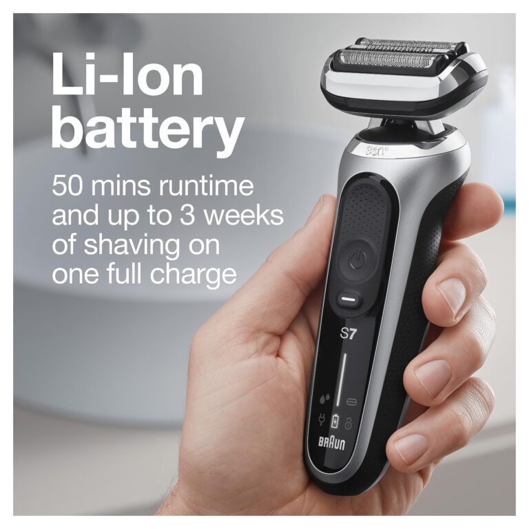 Braun Series 7 7032cs Flex Electric Razor for Men, Wet & Dry, Electric Razor, Rechargeable, Cordless Foil Shaver with Beard Trimmer and Charging Stand, Silver - Image 6