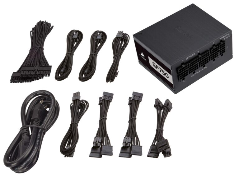 Corsair SF Series, SF750, 750 Watt, SFX, 80+ Platinum Certified, Fully Modular Power Supply (CP-9020186-NA) - Image 6