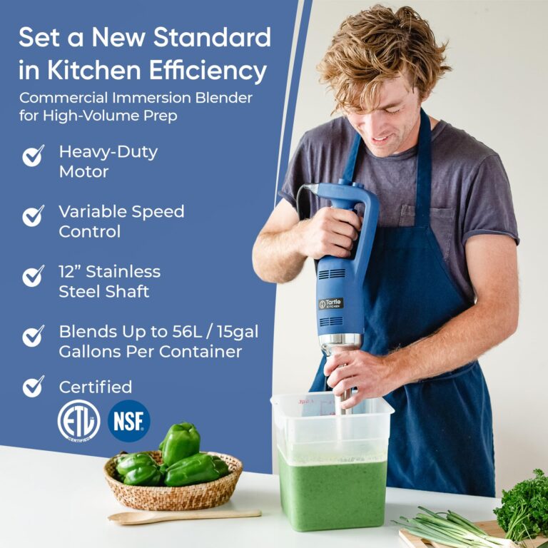 TK Commercial Immersion Blender, 500 Watt/.5 HP Variable Speed Motor, 16,000 RPM Heavy Duty with Performance Assurance - 12" - Image 9