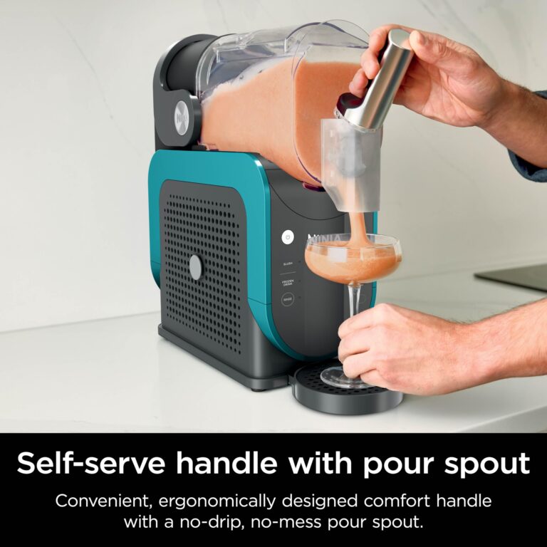 Ninja SLUSHi Professional Frozen Drink Maker with RapidChill Technology, 88 oz. Frozen Drink & Slushie Machine, 2 Preset Programs, Frozen Margaritas, and More, Premium Accents, Teal, FS299 - Image 5
