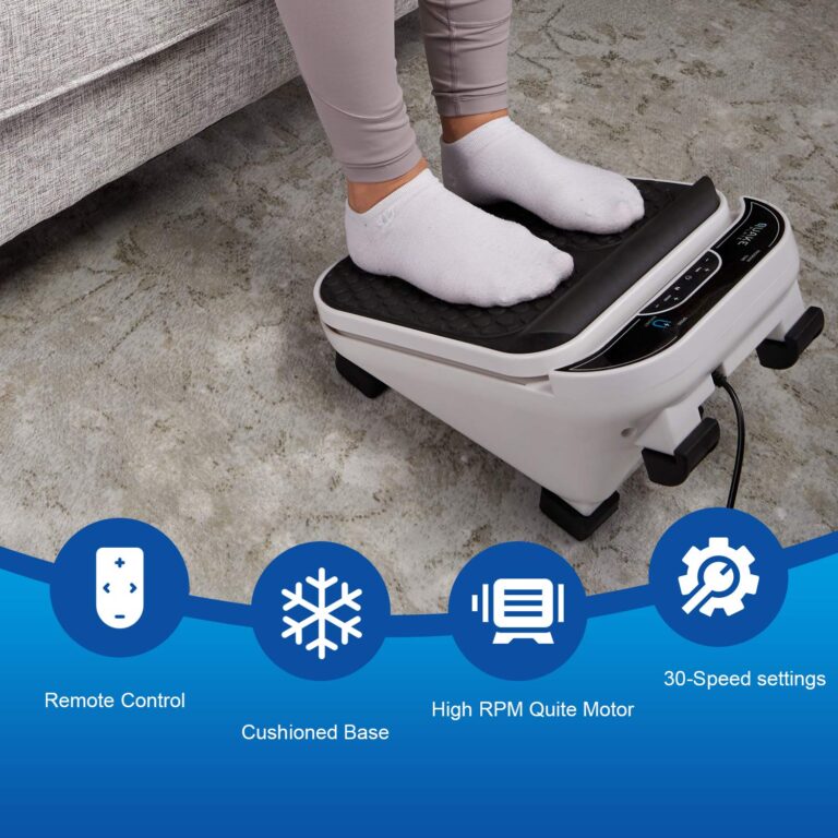 Foot Massager for Neuropathy Pain & Circulation by Quake Plate High RPM Oscillating Deep Tissue Foot & Calf Massager for Plantar Fasciitis Pain Relief, 30 Speed Vibrate with Gen 2 RF Remote - Image 4