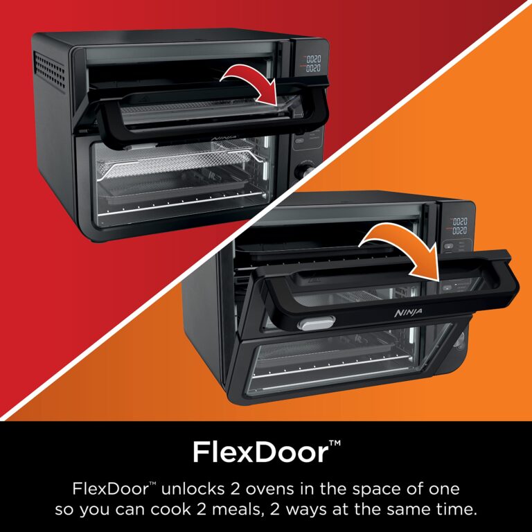 Ninja, Toaster Oven, Double Oven with FlexDoor, FlavorSeal & Smart Finish, Rapid Top Oven, Air Fry, Bake, Roast, Toast, Fry, Pizza, Convection Oven, 13-in-1, Black, DCT402BK - Image 9
