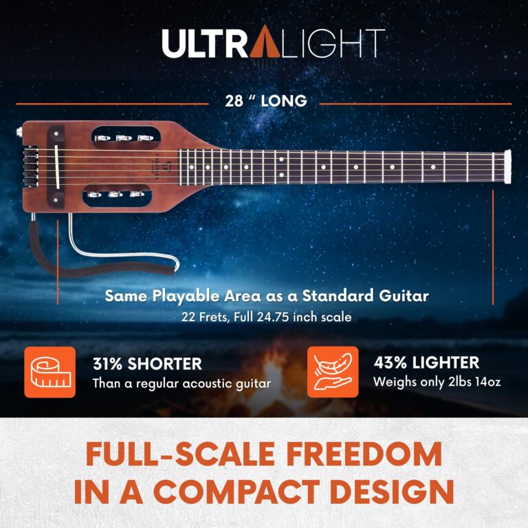 Traveler Guitar Ultra-Light Acoustic Acoustic-Electric Guitar, Antique Brown - Image 5