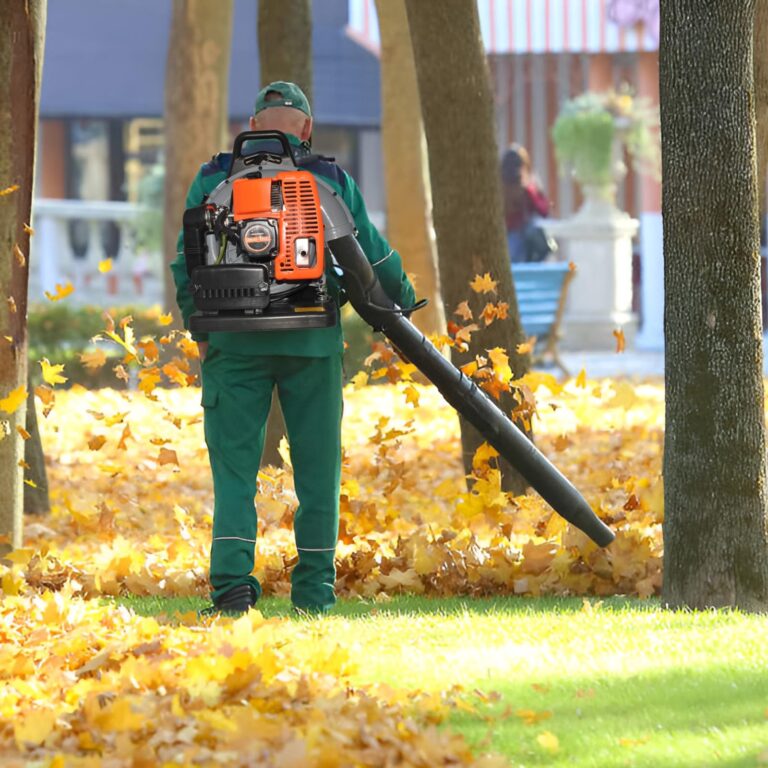Gas Leaf Blower, 3.6HP 2 Stroke Backpack Gas Blower, 665CFM High-Velocity Airflow, Grass Lawn Blow， Air Cooling Gasoline Backpack Grass Blower, Snow Blow for Efficient Lawn (72CC Orange) - Image 4