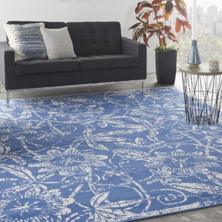 Nourison Whimsicle Floral Blue 8'4" x 11'6" Area Rug, Easy Cleaning, Non Shedding, Bed Room, Living Room, Dining Room, Kitchen (8x12) - Image 9