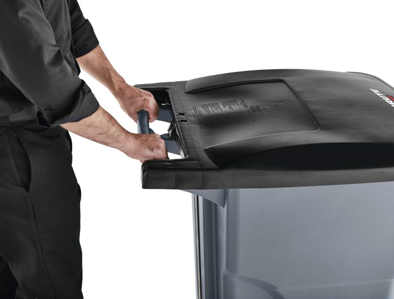 Rubbermaid Commercial Products BRUTE Rollout Heavy-Duty Wheeled Trash/Garbage Can, 50-Gallon, Yellow, for Restaurants/Hospitals/Offices/Warehouses/Garage - Image 7